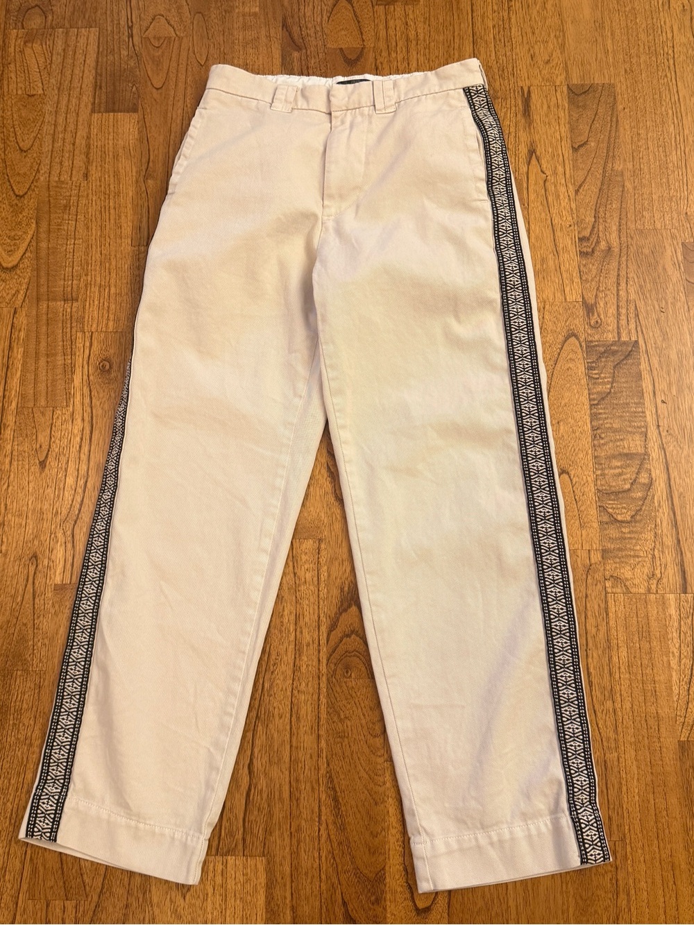 Urban Outfitters Khaki Chino Pants Pattern Side Stripe Men Unisex 28x28